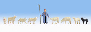 Noch 36748 N Gauge Shepherd & Sheep Figures Set