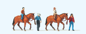 Preiser 10794 HO/OO Gauge Horse Riding Lessons Exclusive Figure Set