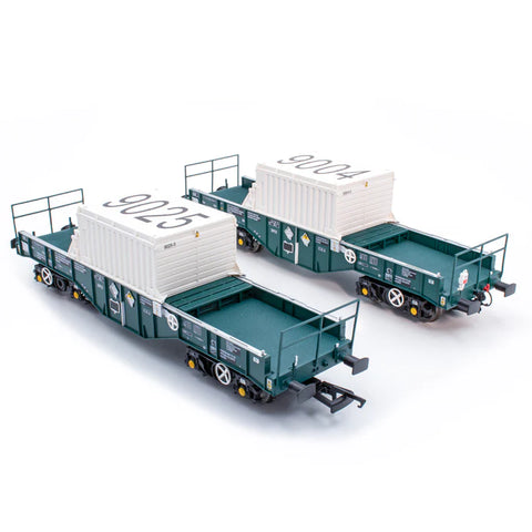 Accurascale 1116 OO Gauge FNA-D ‘New Generation’ Nuclear Flask Carrier - Teal - Twin Pack B