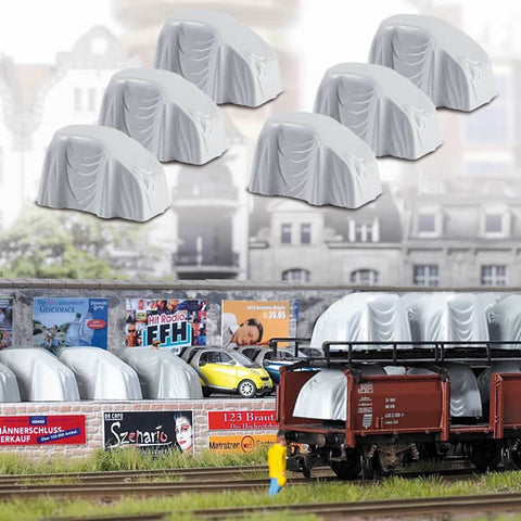 Busch 1133 HO/OO Gauge 6 Covered Smart Cars
