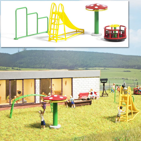 Busch 1163 HO/OO Gauge Children's Playground Equipment Kit