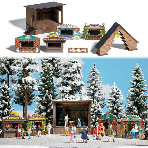 Busch 1183 HO/OO Gauge Traditional Christmas Market Kit