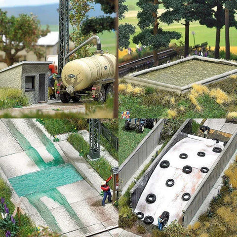 Busch 1412 HO/OO Gauge Farm Accessories Kit