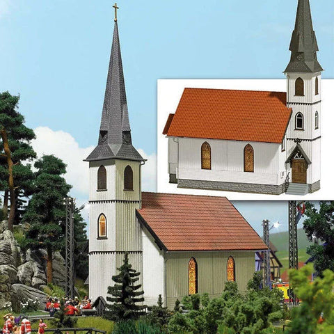 Busch 1430 HO/OO Gauge Wooden Church Kit