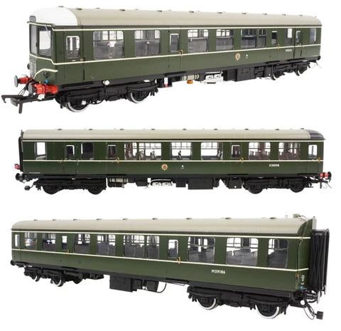 Heljan 1451 OO Gauge Class 104 3 Car DMU M50478/M59186/M50530 BR Green