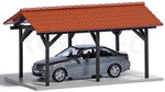 Busch 1481 HO/OO Gauge Carport with Vehicle Kit