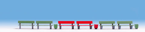 Noch 14848 HO/OO Gauge Benches Figure Set