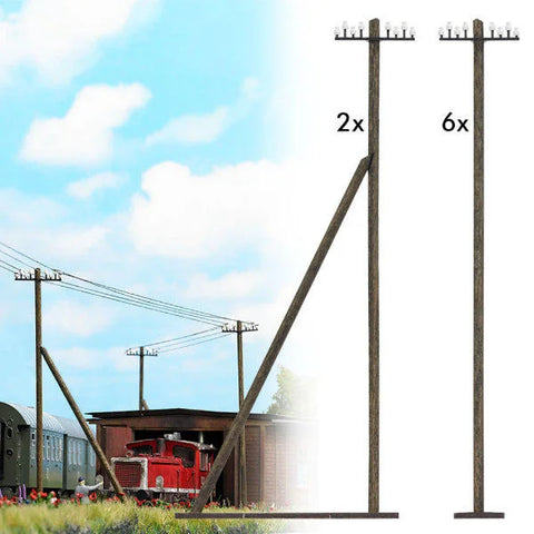Busch 1499 HO/OO Gauge Telegraph Poles Kit