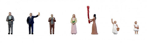 Faller 151653 HO/OO Gauge Wedding Guests Figure Set