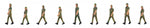 Faller 151750 HO/OO Gauge Soldiers In Step Figure Set