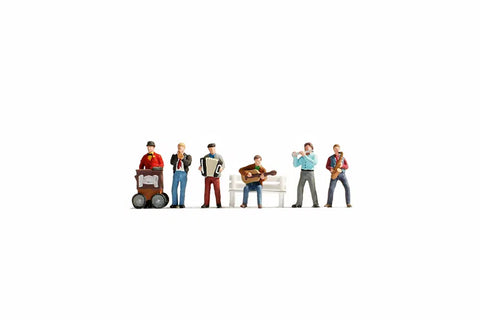 Noch 15563 HO/OO Gauge Buskers (6) Figure Set