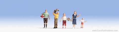 Noch 15585 HO/OO Gauge Family Trip Figure Set