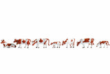 Noch 15723 HO/OO Gauge Brown and White Cows (7) Figure Set