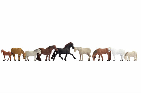 Noch 15761 HO/OO Gauge Horses (9) Figure Set