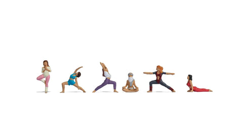 Noch 15888 HO/OO Gauge Practicing Yoga (6) Figure Set