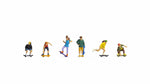 Noch 15889 HO/OO Gauge Skateboarders (6) Figure Set