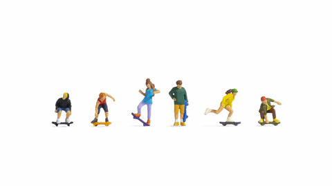Noch 15889 HO/OO Gauge Skateboarders (6) Figure Set