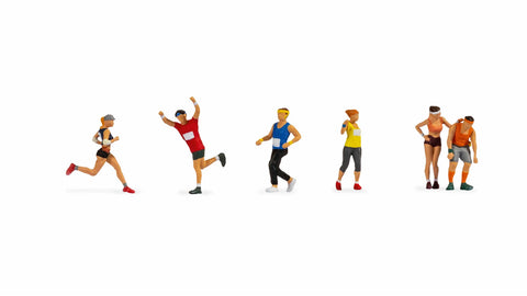 Noch 15890 HO/OO Gauge Marathon Runners (6) Figure Set