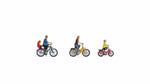Noch 15909 HO/OO Gauge Family on a Bike Ride (4) Figure Set