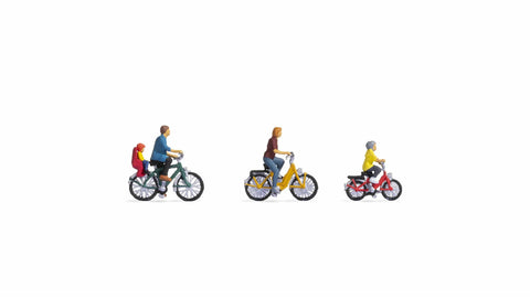 Noch 15909 HO/OO Gauge Family on a Bike Ride (4) Figure Set