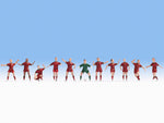 Noch 15981 HO/OO Gauge Portuguese Football Team Figures
