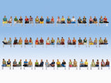 Noch 16072 HO/OO Gauge Sitting Passenger (60) Mega Economy Figure Set