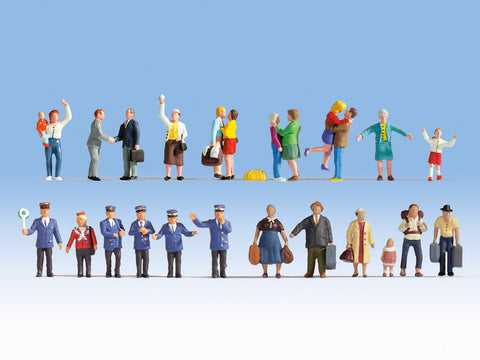 Noch 16121 HO/OO Gauge At the Station XL Figure Set