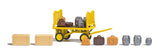 Busch 1646 HO/OO Gauge Mail Cart with Accessories Kit