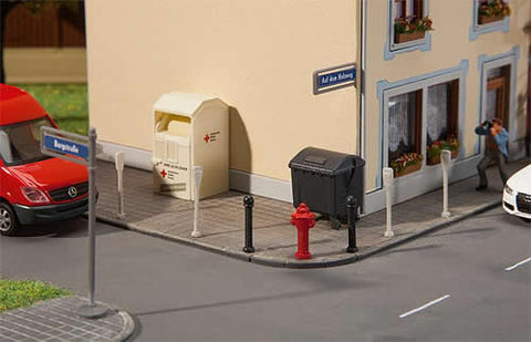 Faller 180450 HO/OO Gauge Street Signs with Accessories Kit