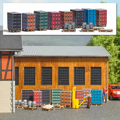 Busch 1814 HO/OO Gauge Pallets and Beverage Crates