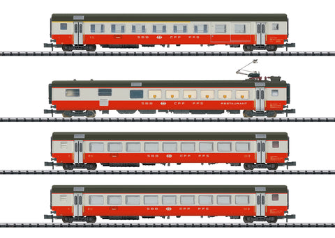 Minitrix 18720 N Gauge SBB EW II Swiss Express Coach Set (4) IV