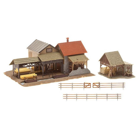 Faller 191767 HO/OO Gauge Sawmill with Shed Kit