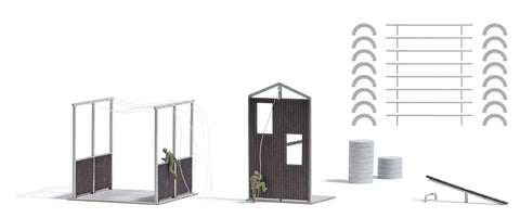 Busch 1932 HO/OO Gauge Military Obstacle Course Kit