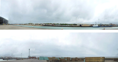 ID Backscenes 218 OO Gauge STANDARD 15" Brighton Docks Backscene (2x 5')