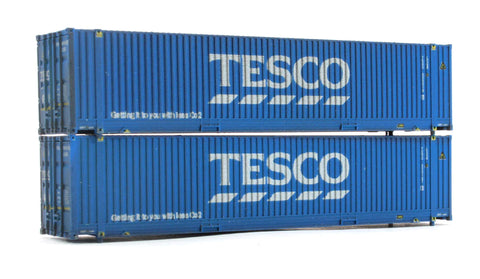 Dapol 2F-028-022 N Gauge 45ft Hi-Cube Container Pack (2) Tesco Weathered