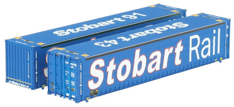 Dapol 2F-028-204 N Gauge 45ft Curtainside Container Pack (2) Stobart Rail