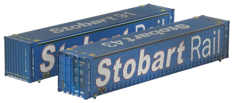 Dapol 2F-028-205 N Gauge 45ft Curtainside Container Pack (2) Stobart Rail Weathered
