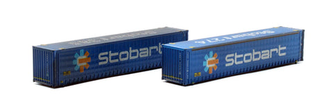 Dapol 2F-028-220 N Gauge 45ft Curtainside Container Pack (2) Stobart/TESU WEATHERED