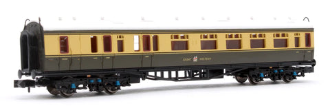 Dapol 2P-000-284 N Gauge Collett Coach Brake Composite GWR Chocolate/Cream 6355