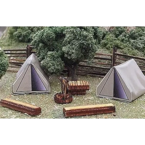 Osborn Model Kits 3113 N Gauge Camping Scene Laser Cut Kit