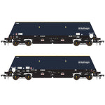 Accurascale 3143 OO Gauge Cutdown HYA Blue/Black GB Railfreight (Pack 1)