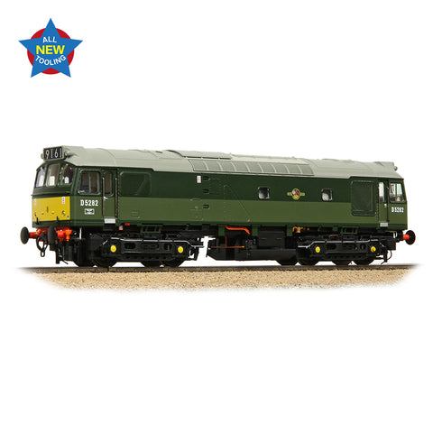 Bachmann 32-341 OO Gauge Class 25/2 D5282 BR Two-Tone Green (Small Yellow Panels)