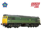 Bachmann 32-342SFX OO Gauge Class 25/2 D7525 BR Two-Tone Green (Full Yellow Ends) [W]