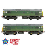 Bachmann 32-342SFX OO Gauge Class 25/2 D7525 BR Two-Tone Green (Full Yellow Ends) [W]