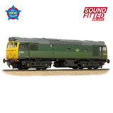 Bachmann 32-342SFX OO Gauge Class 25/2 D7525 BR Two-Tone Green (Full Yellow Ends) [W]