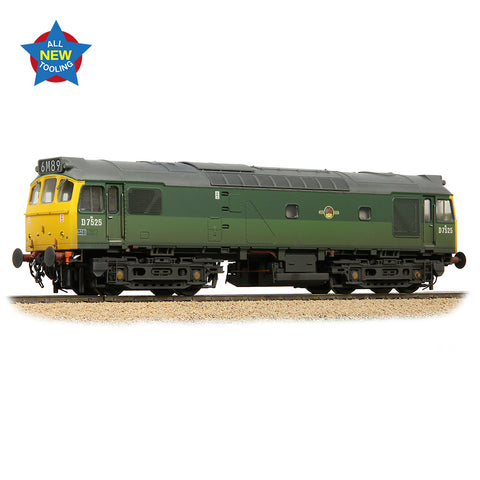 Bachmann 32-342 OO Gauge Class 25/2 D7525 BR Two-Tone Green (Full Yellow Ends) [W]