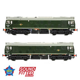 Bachmann 32-343SFX OO Gauge Class 25/1 D5225 BR Green (Small Yellow Panels)