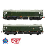 Bachmann 32-343SFX OO Gauge Class 25/1 D5225 BR Green (SYP) SOUND DELUXE