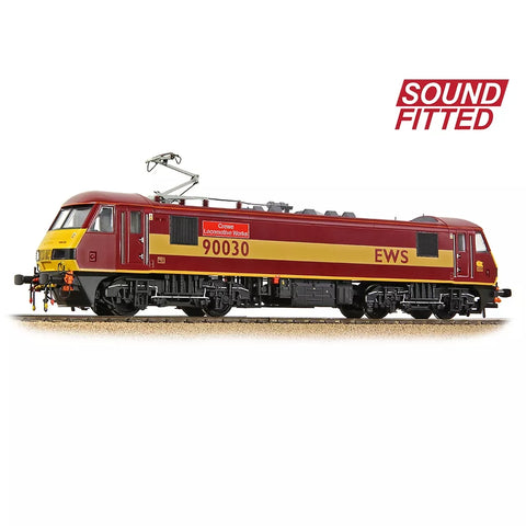 Bachmann 32-619SF OO Gauge EWS Class 90 90030 Crewe Loco Works DCC Sound