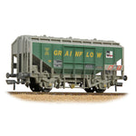 Bachmann 33-132B OO Gauge 35 Ton PAA Bulk Grain Wagon 'Grainflow' Green & Grey WEATHERED